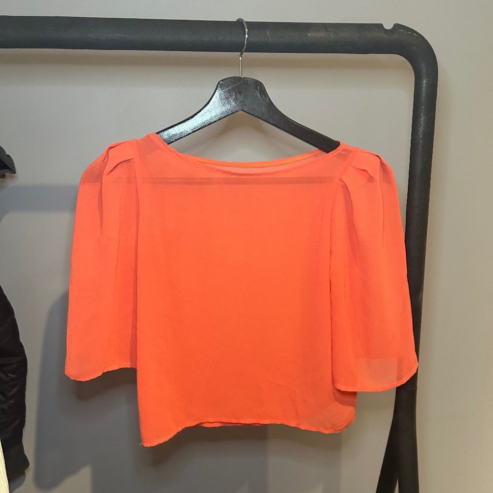 AMERICAN APPAREL CHIFFON Crop Top